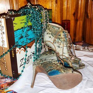 A PAIR OF SLIGHTLY WORN HEELS